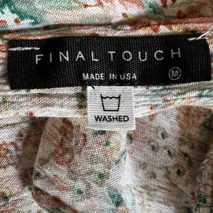 Final Touch Floral Mini Dress Multi Dolman Sleeves Coastal Cowgirl Boho Size M thumbnail 12