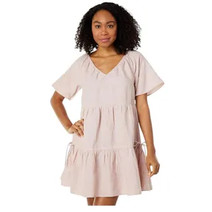 Madewell Linen Blend Lorelei Mini Dress Pale Pink Size S thumbnail 2