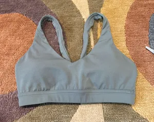 Offline by Aerie Real Me Sports Bra Removable Padding Olive Green Size Small thumbnail 1