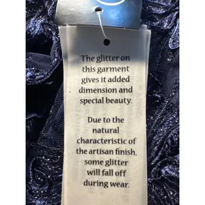 Alex Evenings Navy Blue Sequin‎ Embroidered Gown Dress 1121933 Mens 4 thumbnail 5