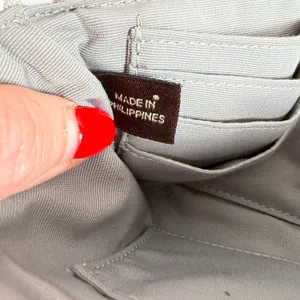Coach Small Ashley Baguette Clutch Metallic Silver Leather Pleated Logo Y2K thumbnail 8