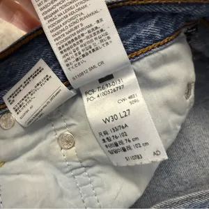 Levi’s Ribcage Straight Ankle Jeans Super High Rise Button Fly Size 30 10 Busted thumbnail 5