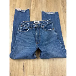 Abercrombie & Fitch Curve Love 90s‎ Straight Ultra High Rise Jeans Blue 26 2S thumbnail 3