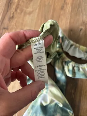 Aerie Printed Ruffle Scoop Bikini Top thumbnail 7