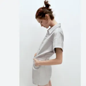 NWOT ZARA Denim Cotton Shimmer Romper Playsuit Bloggers Fave thumbnail 3