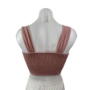 Womens Pink Floral Lace Ruffle Sleeveless Crop Cami Camisole Corset Tank Top S/M thumbnail 4