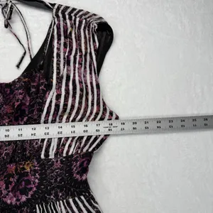Free People Maxi Dress Size 8 Midnight Combo Striped Floral‎ Rayon Blend thumbnail 6