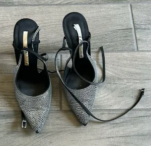 Zara rhinestone heels thumbnail 1