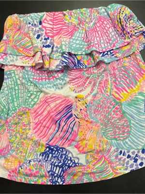 Lilly Pulitzer roar of the seas ruffle tube top thumbnail 2