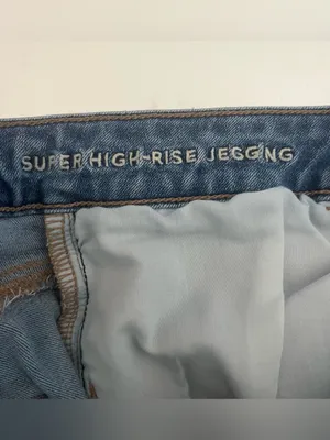 American Eagle Super Hi Rise Jeggings Size 10 thumbnail 5