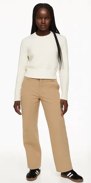 Sunday‎ Best Jaden Pant Khaki Chinos Mid Rise Straight Leg Organic Cotton Size 4 thumbnail 1