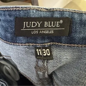 Judy‎ Blue Boyfriend Jeans 13/31 Distressed Mid Rise Relaxed Fit Ripped Denim thumbnail 6