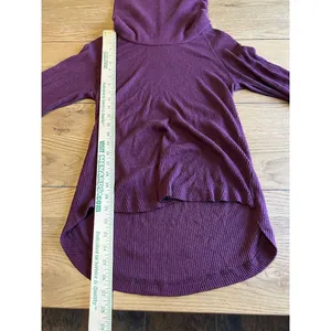 Anthropologie Maeve Burgundy Cowl Neck‎ Oversize Sweater Size XS Women Modern thumbnail 5