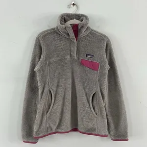 Patagonia Re-Tool Snap-T Pullover Gray‎ Purple Polartec Fleece Womens Jacket thumbnail 2