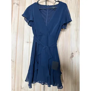 NWT Lulus Sweet Like You Navy Ruffled Mini Dress Party Night Out Short Size S thumbnail 2