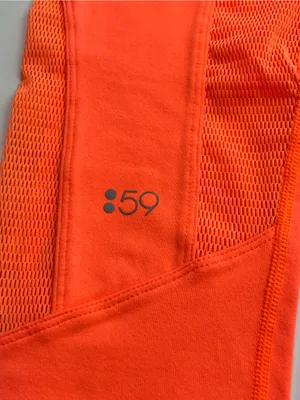 Splits59 Bright Coral Orange‎ Active Cropped Leggings Womens Size Small Athletic thumbnail 3