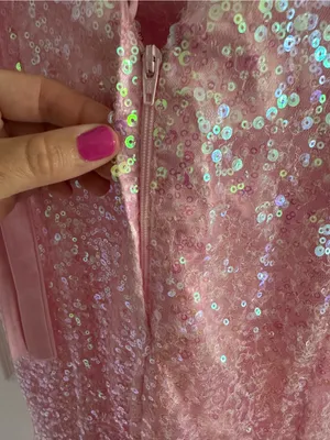 MoriLee by Madeline Gardner Strapless Pink Sequin Evening Gown size 3/4 thumbnail 12