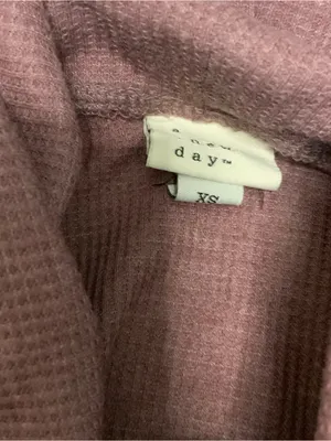 Women's Dusty Rose Cowl Neck Ribbed Pullover Pink Size XS thumbnail 2