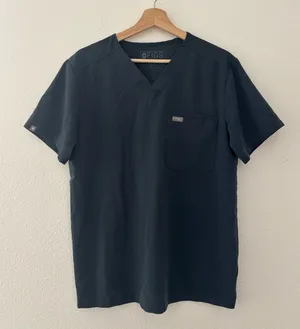 FIGS Catarina One-Pocket Scrub Top for Women in Navy Blue thumbnail 1