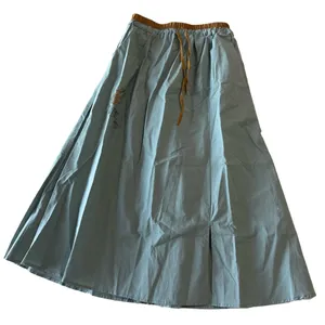 Women's Maxi Embroidered Pull On Waist Skirt Side Slit Size M #260668 thumbnail 1