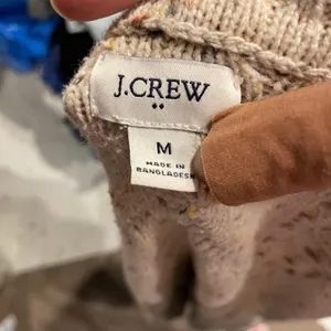 Cute J.Crew creamy oatmeal rainbow speckled shaker knit cardigan sweater pockets thumbnail 5