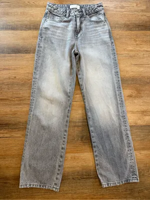 Zara Gray High-Rise Wide-Leg Jeans women’s 4 thumbnail 6