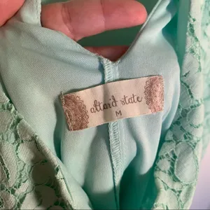 Altar'd State Women's Size Medium Alanna Pearl Sleeveless Swing Dress Mint Green thumbnail 9