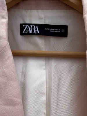 ZARA Linen Relaxed Blazer thumbnail 4