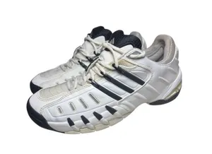 VINTAGE ADIDAS BARRICADE II W TENNIS SNEAKERS • White Black • Women's 9.5 Y2K thumbnail 1