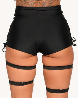 iHeartRaves Lace Up Booty Shorts thumbnail 4