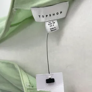New Topshop Ring Detail Halter Neck Side Slit Maxi Dress Sage Green Size 6 thumbnail 19