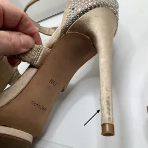 BCBGMaxAzria Beige Embellished High Heel Sandals. 7.5 thumbnail 8