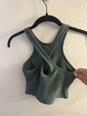 Beyond Yoga Spacedye Green Cross-Back Tank Size XS Pickleball Hiking Pilates thumbnail 3