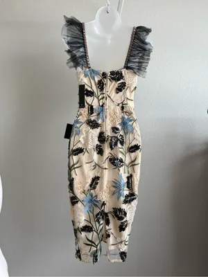 Lulus NWT Showstopper Embroidered Sequin Dress XS thumbnail 4