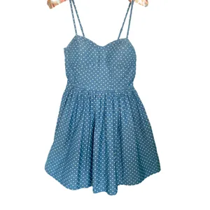 American Rag Co. Blue with white Polka Dots Corset Mini Dress size Medium thumbnail 2