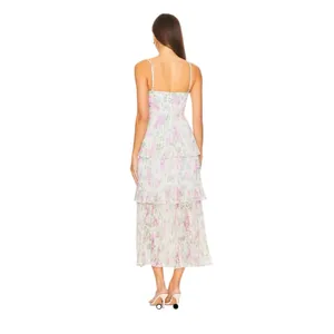 ASTR The Label- Emmi Dress in Purple Floral Mesh thumbnail 3