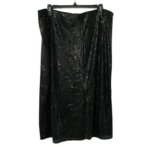 Piombo Black Sequins Skirt(Size XXL) Black thumbnail 3