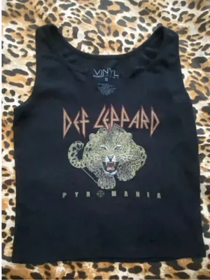 Def Leppard Pyromania Graphic Black Tank Top - Women's thumbnail 1