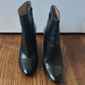 Ann Taylor Leather Wedge Booties Size 5 thumbnail 2