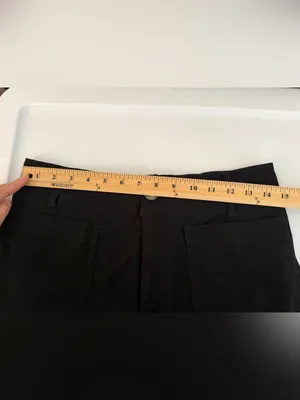Anthropologie Maeve Colette Crop Black High-Rise Wide Leg Magic Fabric Pants 28P thumbnail 7