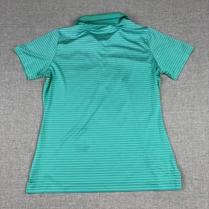 Nike Golf Polo Shirt Womens Medium Green Striped‎ Dri-FIT Quicken Loans National thumbnail 11