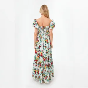 Cara Cara Payton Off-Shoulder Cutout Poplin Maxi Dress thumbnail 3