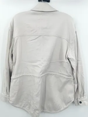 ABERCROMBIE & FITCH Utility Shirt‎ Jacket Shacket Cream Ivory Size Large thumbnail 3