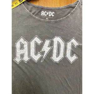 AC/DC Women's Short Sleeve Cropped T-shirt Grey Band Tee Fringe Size XL thumbnail 12