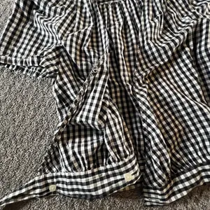 Madewell Women's Small Cross Front Wrap‎ Surplice Tie Top Black White Gingham thumbnail 5