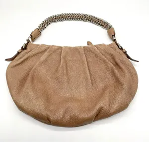 Prada Chain Cervo Lux Leather Cammeo Beige Pink Shoulder Handbag thumbnail 3