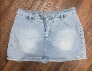 Light blue denim mini skort Size M thumbnail 1