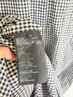 Prada Fall 2013 Gingham Black & White Shirt Dress thumbnail 9