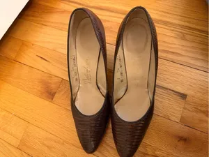 Naturalizer Authentic Alligator Skim Pumps Size 7 Vintage thumbnail 3