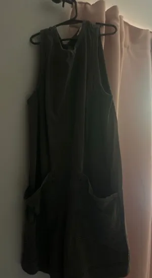 Double Zero Grey corduroy dress with pockets #corduroy #pockets thumbnail 1